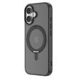 Devia Husa Eleguard Series Magnetic Shockproof iPhone 17 Negru, cu suport rotativ 360 grade