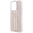 Guess Husa 4G Gold Stripe iPhone 15 Pro Roz