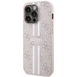 Guess Husa 4G Printed Stripes MagSafe iPhone 15 Pro Roz