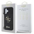 Guess Husa Fixed Glitter 4G Metal Logo iPhone 16 Negru