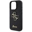 Guess Husa Fixed Glitter 4G Metal Logo iPhone 16 Pro Max Negru
