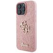 Guess Husa Fixed Glitter 4G Metal Logo iPhone 16 Pro Max Roz