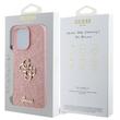 Guess Husa Fixed Glitter 4G Metal Logo iPhone 16 Pro Max Roz