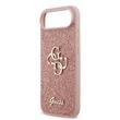 Guess Husa Fixed Glitter 4G Metal Logo iPhone Air Roz