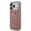 Guess Husa Fixed Glitter 4G Metal Logo iPhone 17 Pro Max Roz