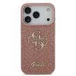 Guess Husa Fixed Glitter 4G Metal Logo iPhone 17 Pro Max Roz