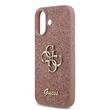 Guess Husa Fixed Glitter 4G Metal Logo iPhone 17 Roz