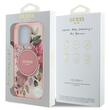 Guess Husa Flower & Tonal Circle MagSafe iPhone 16 Pro Roz