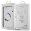 Guess Husa Flowers Ring Logo Glossy MagSafe iPhone 15 Transparent