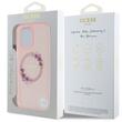 Guess Husa Flowers Ring MagSafe iPhone 16 Pro Roz