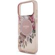 Guess Husa Flowers Strap MagSafe iPhone 17 Pro Max Roz