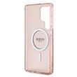 Guess Husa Glitter Circle Classic Logo MagSafe Samsung Galaxy S25 Ultra Roz