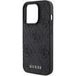 Guess Husa Leather 4G Stamped iPhone 15 Pro Negru
