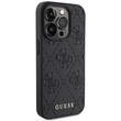 Guess Husa Leather 4G Stamped iPhone 15 Pro Negru
