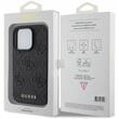 Guess Husa Leather 4G Stamped iPhone 15 Pro Negru
