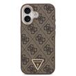Guess Husa Leather 4G Triangle Logo Gold Frame MagSafe iPhone 17 Maro