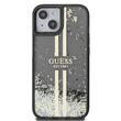 Guess Husa Liquid Glitter Gold Stripe iPhone 15 Negru