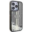 Guess Husa Liquid Glitter Gold Stripe iPhone 15 Pro Max Negru