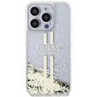 Guess Husa Liquid Glitter Gold Stripe iPhone 15 Pro Max Transparent