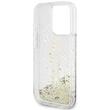 Guess Husa Liquid Glitter Gold Stripe iPhone 15 Pro Max Transparent