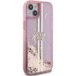 Guess Husa Liquid Glitter Gold Stripe iPhone 15 Roz