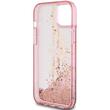 Guess Husa Liquid Glitter Gold Stripe iPhone 15 Roz