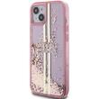 Guess Husa Liquid Glitter Gold Stripe iPhone 15 Roz