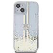 Guess Husa Liquid Glitter Gold Stripe iPhone 15 Transparent