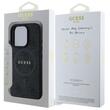 Guess Husa PU Leather 4G Colored Ring MagSafe iPhone 16 Pro Negru