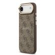 Guess Husa PU Leather 4G Gold Frame MagSafe iPhone 17 Air Maro