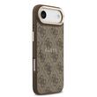 Guess Husa PU Leather 4G Gold Frame MagSafe iPhone 17 Air Maro