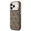 Guess Husa PU Leather 4G Gold Frame MagSafe iPhone 17 Pro Max Maro