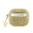 Guess Husa Rhinestones Triangle Metal Logo Airpods 3 Auriu