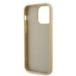 Guess Husa Rhinestones Triangle Metal Logo iPhone 14 Pro Max Auriu