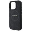Guess Husa Saffiano Peony Stamp MagSafe iPhone 16 Pro Negru