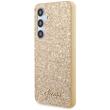 Guess Husa TPU Glitter Flakes Metal Logo Samsung Galaxy S24 Auriu
