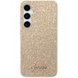 Guess Husa TPU Glitter Flakes Metal Logo Samsung Galaxy S24 Auriu