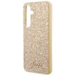 Guess Husa TPU Glitter Flakes Metal Logo Samsung Galaxy S24 Auriu