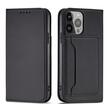 Lemontti Husa Book Magnet Card iPhone 14 Pro, with wallet holder, Black