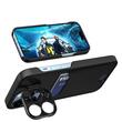Lemontti Husa Leather Stand iPhone 14 Pro Black, with card holder
