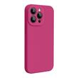 Lemontti Husa Liquid Silicon MagCharge iPhone 15 Pro Roze (protectie 360°, material fin, captusit cu microfibra)