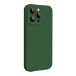 Lemontti Husa Liquid Silicon MagCharge iPhone 15 Pro Verde (protectie 360°, material fin, captusit cu microfibra)