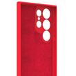 Lemontti Silicon Soft Slim Samsung Galaxy S23 Ultra case, matte and fine material, lined with microfiber, Red