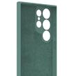 Lemontti Silicone Soft Slim Samsung Galaxy S23 Ultra case, matte and fine material, lined with microfiber, Green