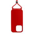 Lemontti Silicone Case with Lanyard iPhone 12 / 12 Pro Red (360° protection, fine material, lined with microfiber)