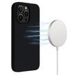 iPhone 14 Pro Max Case Lemontti Liquid Silicon MagCharge Black