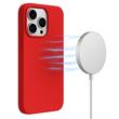 Husa iPhone 14 Pro Max Lemontti Liquid Silicon MagCharge Red
