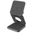Mako Incarcator Wireless pliabil 3in 1 Mangetic, 15W Qi, suport de incarcare pentru iPhone, Apple Watch și Airpods, Space Gray