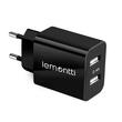 Lemontti Network Charger 2.4A Dual USB Black