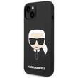Karl Lagerfeld Husa MagSafe Liquid Silicone Karl Head iPhone 14 Plus Negru